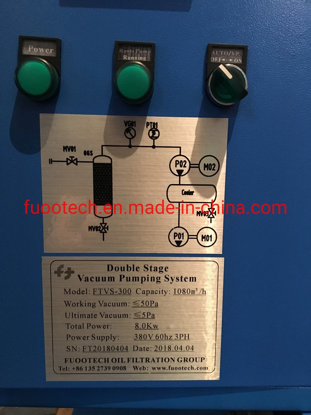 Factory Direct Sale Vacuum Pumping System for Transformer Maintenance